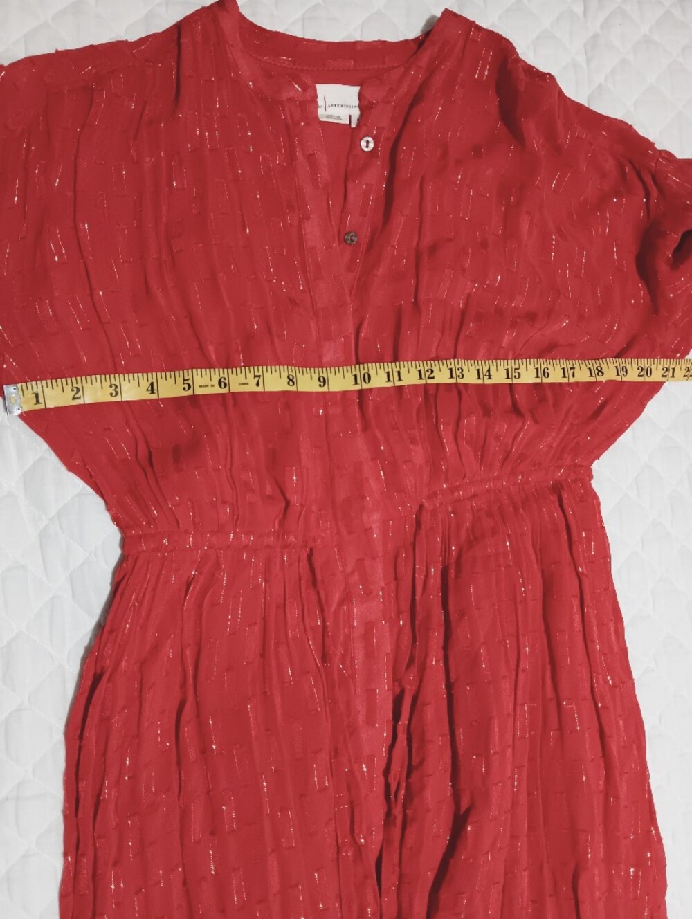 Anthropologie Allene Shimmer Maxi Dress With Pockets Size S - Picture 13 of 14